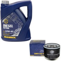 MotoröL Set 10W40 5 Liter + ÖLfilter SM 142/1 FüR Nissan Note Micra III