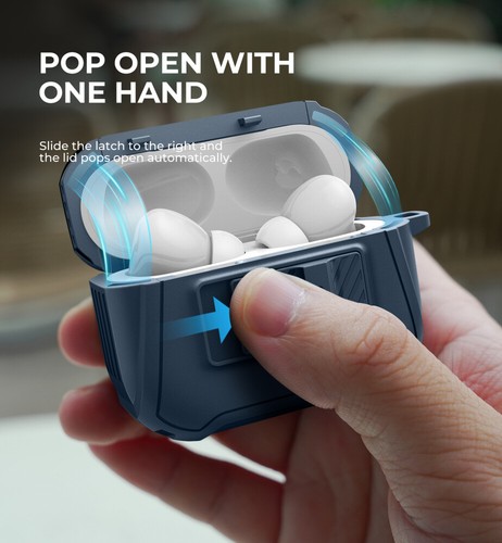 DEXNOR Schutzhülle für AirPods Pro 2 Ohrhörer Stoßfest Robust Cover - Bild 41 von 60