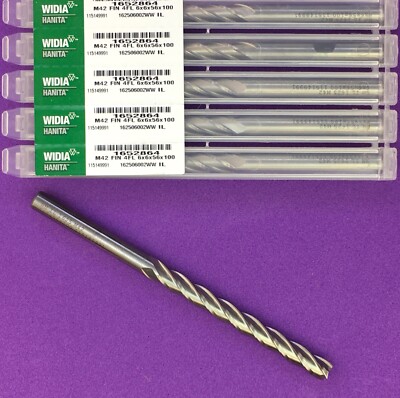 WIDIA HANITA  1652864  6mm  EndMill M42 cobalt   6 X 6 X 56 X 100 Machinist