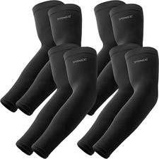 4 Pairs UV Sun Protection Arm Sleeves - Tattoo Cover up - UPF 50 Sports Compress