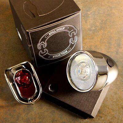 Fanale Acciaio City Bike Fanalino Posteriore LED Vintage Per Bici - Stile Classico In Acciaio, Per City Bike E Stradali Bici Da Strada - Foto 3