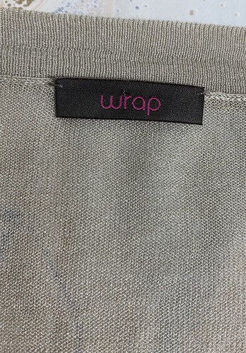 Wrap Beige Cardigan Womens Size 14-22 - Picture 4 of 8