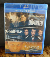 The Departed Goodfellas The Aviator 3 Disc Triple Feature Blue-Ray DVD Brand New