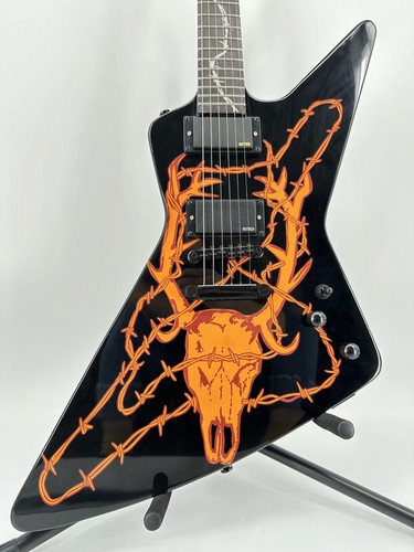 NEW!Black Explorer Electric Guitar deer head body HH Pickup Guitar - Picture 4 of 14