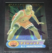 Topps Finest 1994-95 B.J. Armstrong Marathon Man Insert #9 Chicago Bulls