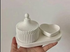 Handmade Jar & Tray Set –  | Vanity, Bathroom or Gift Set 