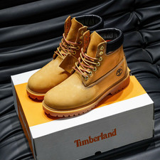 NEW Timberland Premium 6 Inch Waterproof Boots, Wheat Brown Leather Size 5 12