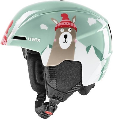 uvex viti Kinder Skihelm 46-50cm CE EN1077 Wintersporthelm jade llama