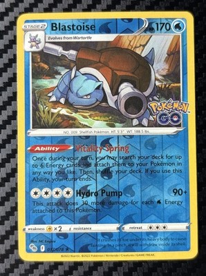 Rare Reverse Holo Blastoise #017/078 Pokémon GO Near Mint