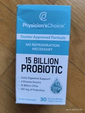 Physician's CHOICE PROBIOTIC 15 BILLION CFU 6 Strains 30 Caps BB 3/2026 Sealed 