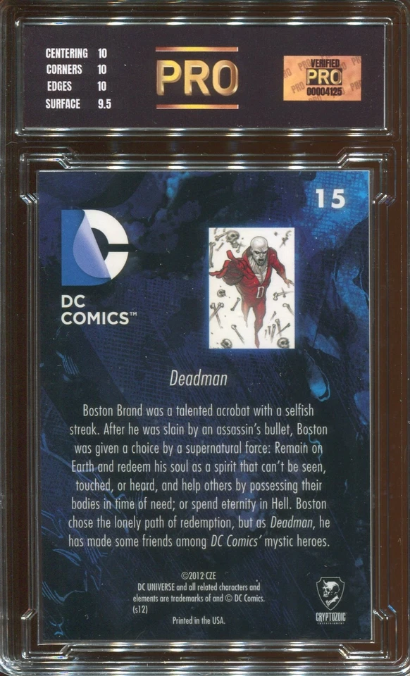 2012 DC COMICS THE NEW 52 DEADMAN #15 GEM MINT 10 - Image 2 of 2