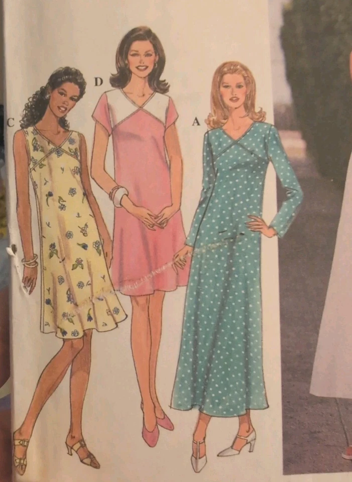 SIMPLICITY 8182 Easy To Sew Dresses 3 Styles Pattern UNCUT-SIZE 10-14 - Image 3 of 4