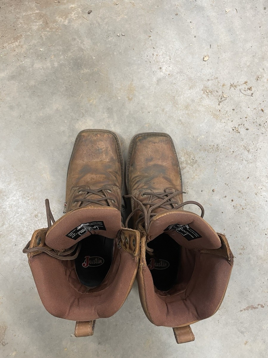 Lace Up Justin Work Boots View 6