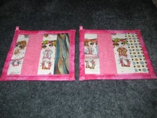 Extra-Thick Girls Fashion Handmade Kitchen Potholder Set of 2