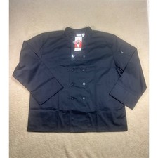 Chef Works Mens Black Double Breasted Chef Coat Jacket Size 3XL
