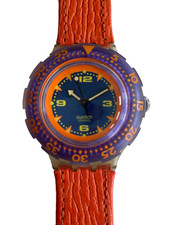 Swatch Scuba 200 RED ISLAND SDK 106 1992 NUOVO IMBALLO ORIGINALE rosso incl. un nastro di ricambio!!