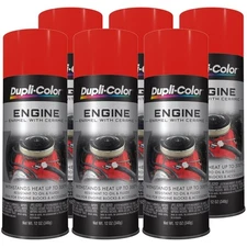 Duplicolor DE1620 (6-Pack), Engine Enamel Paint, Chevy Orange, 12 oz Aerosol
