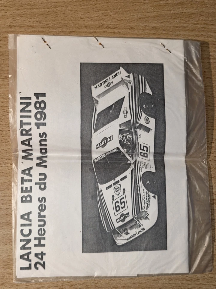 1/43 - Planche de Decals Lancia Beta Martini - 24h du Mans 1981 LM81 - Photo 2/2