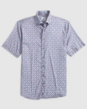 johnnie-O Sona Hangin Out Button Up Shirt Lake Size M