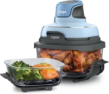 Ninja Crispi 4-In-1 Portable Glass Air Fryer Cooking System, 4QT & 6Cup Glass Co