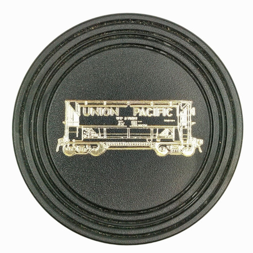 Union Pacific Railroad Black Train Car Drink Coaster 70s Single Replacement