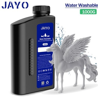 JAYO 1KG Wasser Waschbar Photopolymer Harz 405nm UV 3D Drucker Harz Grau LCD EU
