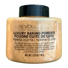 Makeup Revolution Luxury Baking Powder – Terra Cotta 🌅 1.23 oz | NEW & Sealed