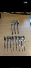 Set Of Stainless Steel Forks - 3 Dessert Forks & 8 Fish Forks