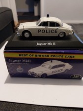 ATLAS DIECAST MODEL 4650101  - JAGUAR MK11 - BEDFORDSHIRE POLICE - VGC  - BOXED