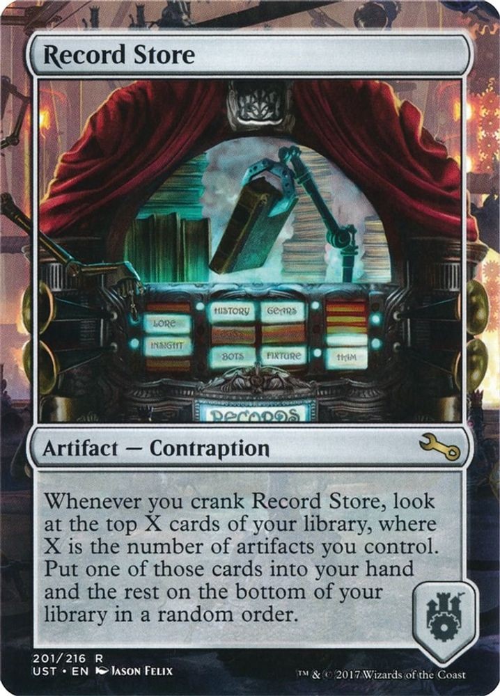2017 Magic: The Gathering: Unstable - Record Store (#201, R, Near Mint)
