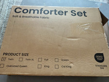 Seersucker Misty Blue 3-Piece Comforter Set Twin STANDARD 100 by OEKO-TEX