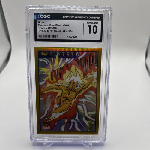 2026 Topps Finest Fantastic Four Nova Phenoms #TF-068 Gold Refractor /50 Cgc 10!