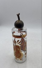 Vintage Clear Red Round Shaped Glass Oil Jar ...