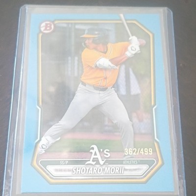 Bowman Shotaro Morii Athletics MLB Baseball Card #362/499 Serial Numbered