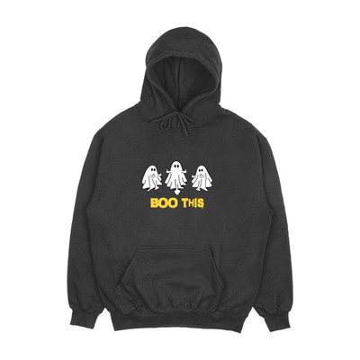 BOO THIS HOODIE Geist Mittelfinger lustig Neuheit Halloween Kapuzenpullover 244