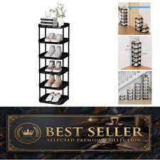 6 tier Narrow Shoe Storage Rack, Compact Single Shoerack Stand for Slim Space...