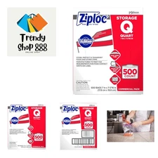 Ziploc Storage Bags, For Food Organization and Storage, Double Zipper, Quart,...