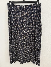 Vintage Worthington Midi Skirt Floral Petite Size 6