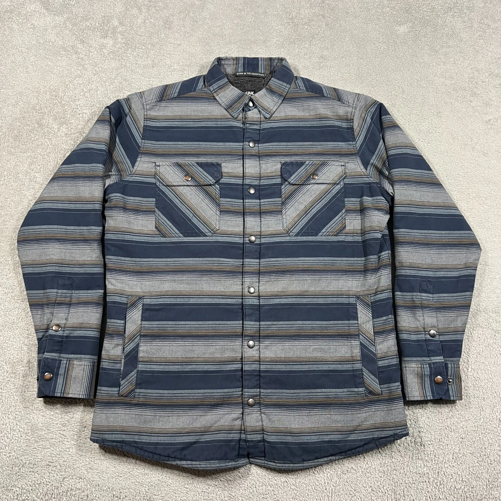 Kuhl Joyrydr Shirt Jacket Shacket Mens Small Sherpa Lined Fleece Snap Outdoor