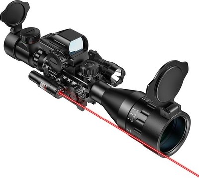 MidTen 4-16x50 AO Hunting Rifle Scope Dual Illuminated Optics & Illuminated Refl