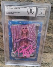 🔥🔥 Tiffany Stratton Topps Chrome Sapphire Hand Signed Auto  Beckett Authentic!
