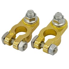 1 Pair Universal Brass Battery Terminal Connector, Heavy Duty Cable End Conne