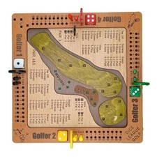 Fun Tabletop Dice Golf Game, Wooden Mini Golf Board Challenge