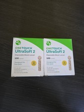 NIB lot of 2 One Touch UltraSoft 2 Lancets 30 Gauge 200 count total EX: 4/2028