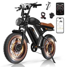 Movcan 20" Fat Tire Electric Bike 37.5mph 3000W 48V 40Ah Mountain Ebike Adults