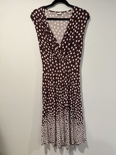 Lascana Dress Women 4 Polka Dot Stretch Work Quiet Luxury Travel Euro Summer