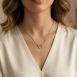Authentic Anti Tarnish Necklace, 18K Gold Plated, Jewellery, for Her