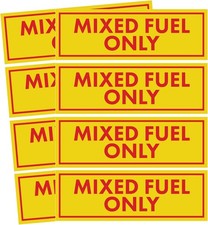 8 Pcs 2'' X 6" Mixed Fuel Only Stickers Weatherproof Adhesive Decals for Fue