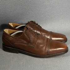 Florsheim Men  s Postino Cap Toe Oxford Brown Leather Shoes Size 11.5