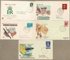 Australia 1955 1965 WCS FDC Cover x5 inc KS Anniv Flight